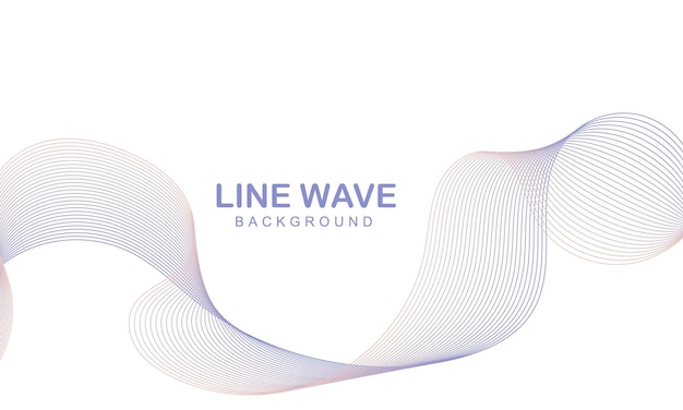 Vector minimalist simple background with wavy lines