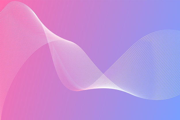 Vector minimalistic gradient wave line background