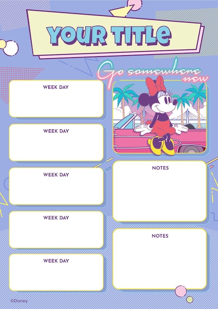 Vector minnie mouse lesson plan