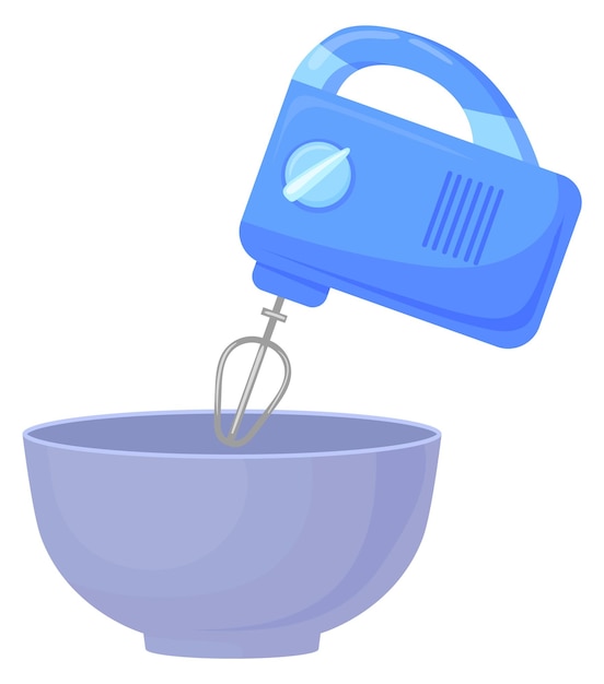 Mixing ingredients in bowl Cartoon cooking icon