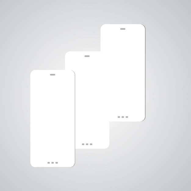 Vector mobile devices mockup with flat ui elements