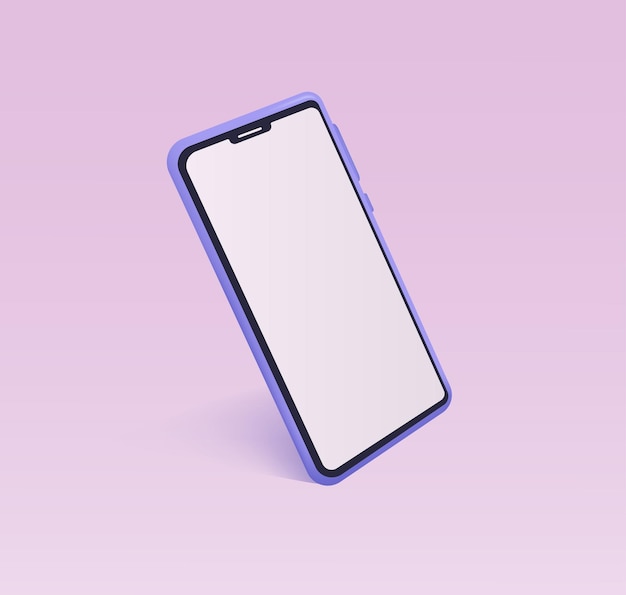 Vector mobile phone. 3d phone icon