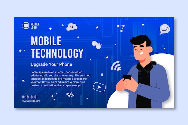 Mobile tech banner template