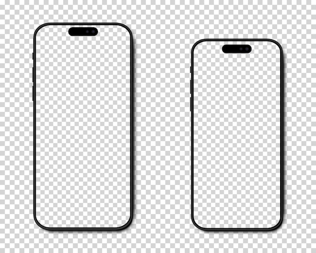 Vector mockup iphone 14 14 pro 14 pro max and new iphone 14 14 pro mockup screen iphone vector illustration