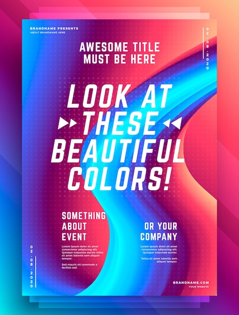 Vector modern abstract cover design template vibrant color shapes composition