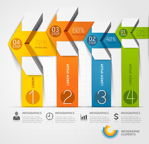 Vector modern arrow infographics template. 