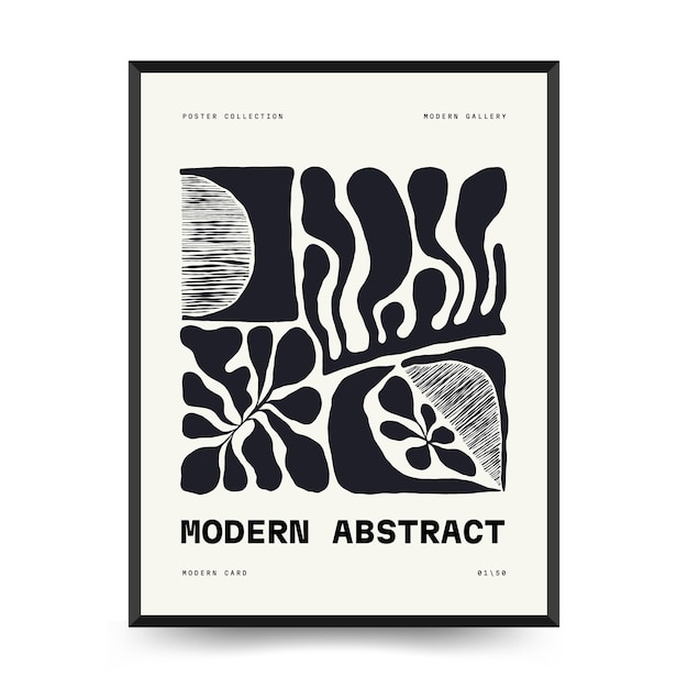 Modern Art Poster Matisse Abstract Set Aesthetic Modern Boho Decor Minimalist Illustration