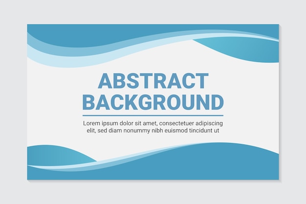 Vector modern banner design blue color wave white background simple