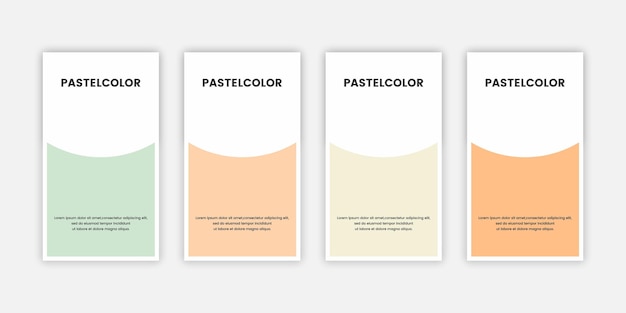 Modern banner template in pastel colors