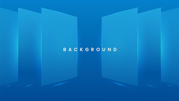 Vector modern blue background with mirror blue background vertical frame