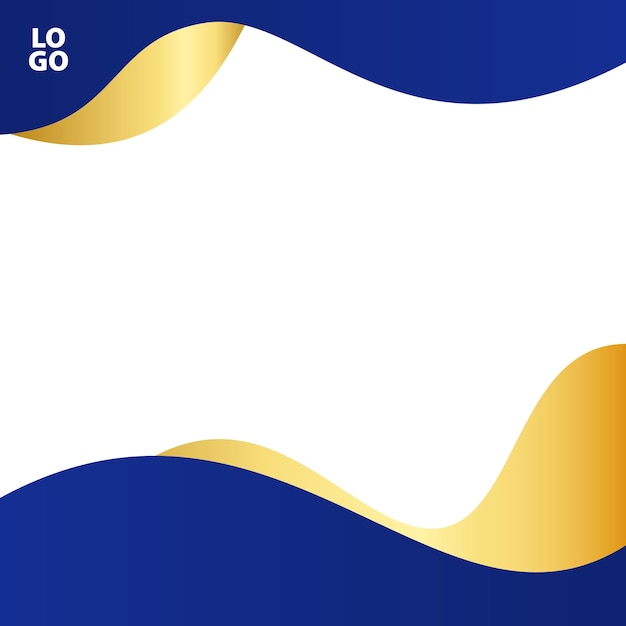 Modern blue and gold abstract background Vector abstract graphic design banner background template