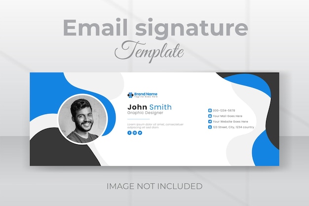 Modern business innovative enterprise email signature template design