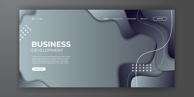 Vector modern business landing page abstract background. web background template design with modern shape and simple technology concept. vector illustration