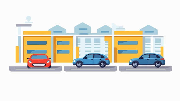 Vector modern car parking icon in trendy flat style