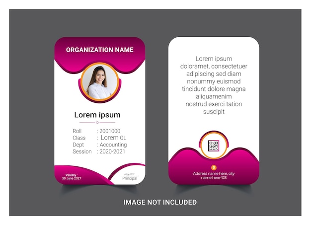 modern and clean business and student id card template