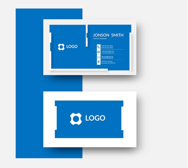 Modern clean corporate business card design template