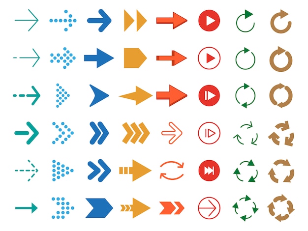 Modern colored arrows. 