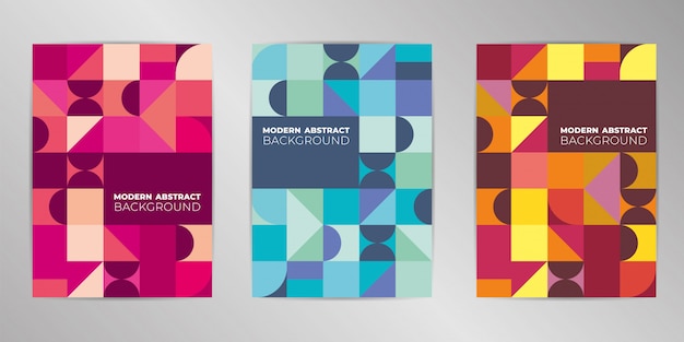 Modern colorful cover design set