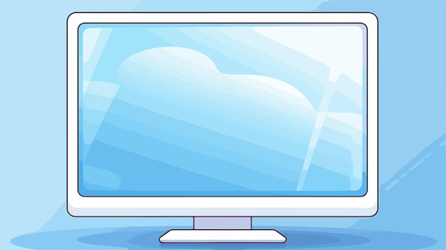 Vector modern computer screen isolated on white background