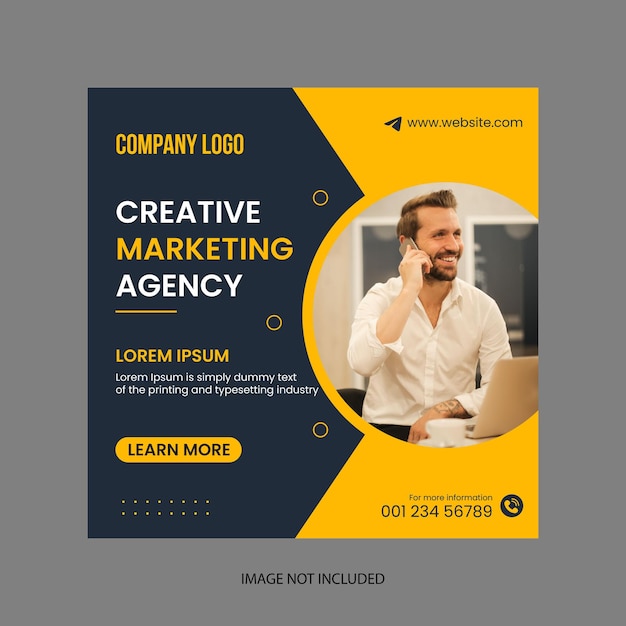 Modern Corporate Social media post design with creative shapes