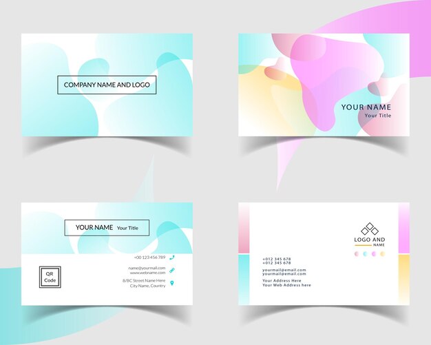 Vector modern creative and simple corporate business card template design