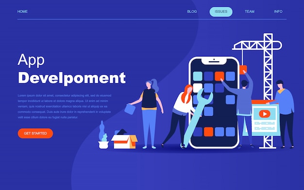 Modern flat design concept of App Development