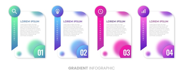 Vector modern gradient infographic