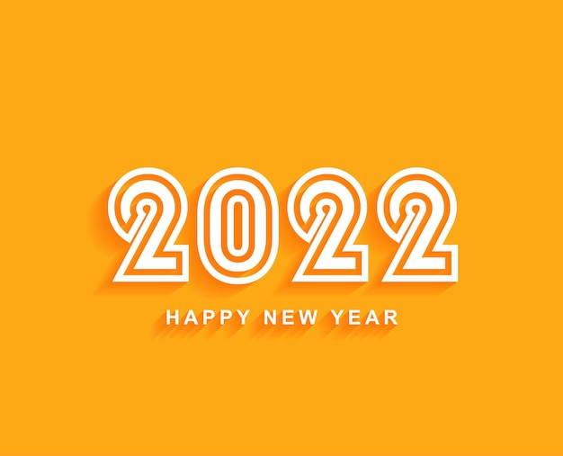 Modern happy new year 2022 text banner