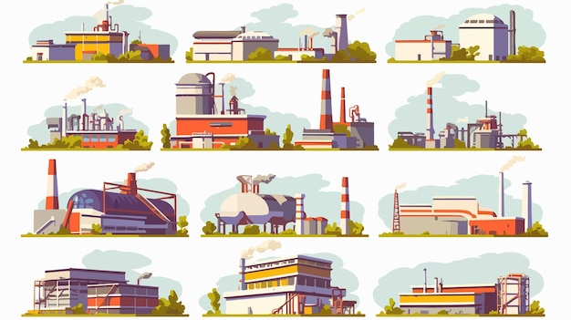 Modern Industrial Factory and Plant Buildings Collection