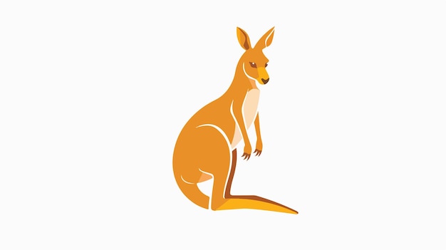 Vector modern kangaroo logo design vector template