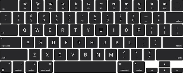 Vector modern keyboard of computer vector