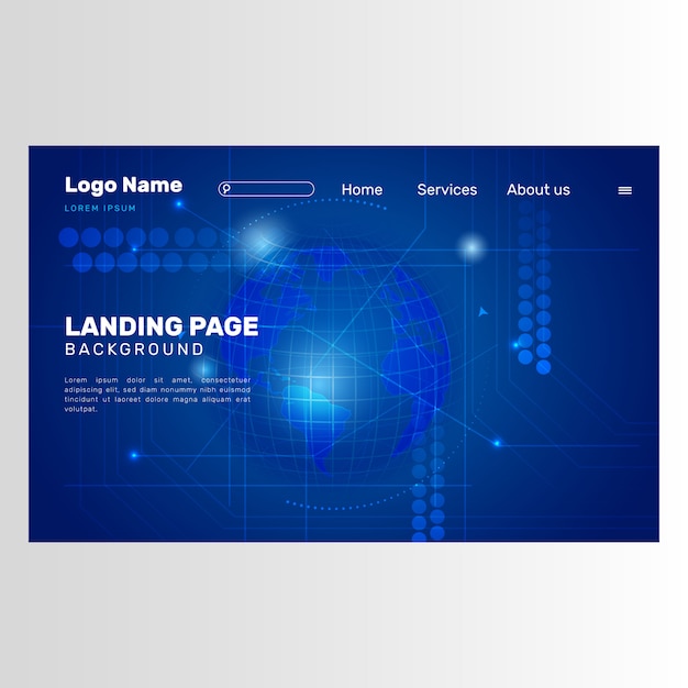 Modern landing page with abstract design Premium Vector