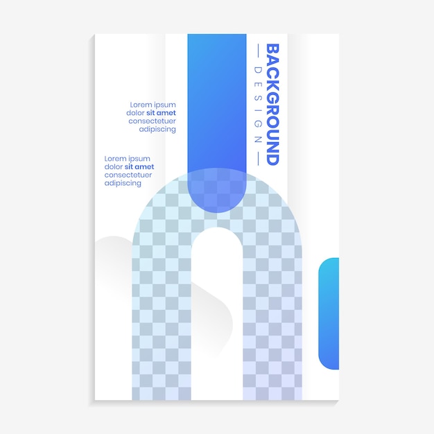 Vector modern layout template flyer design in blue color