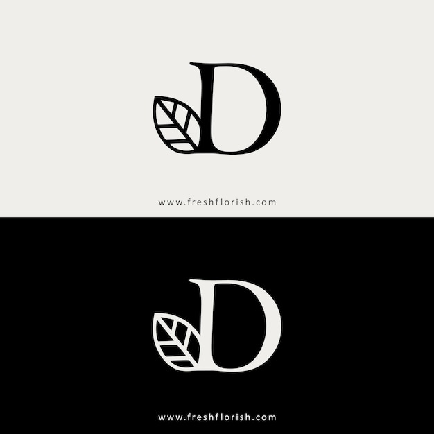 Modern Letter D Florish Logo