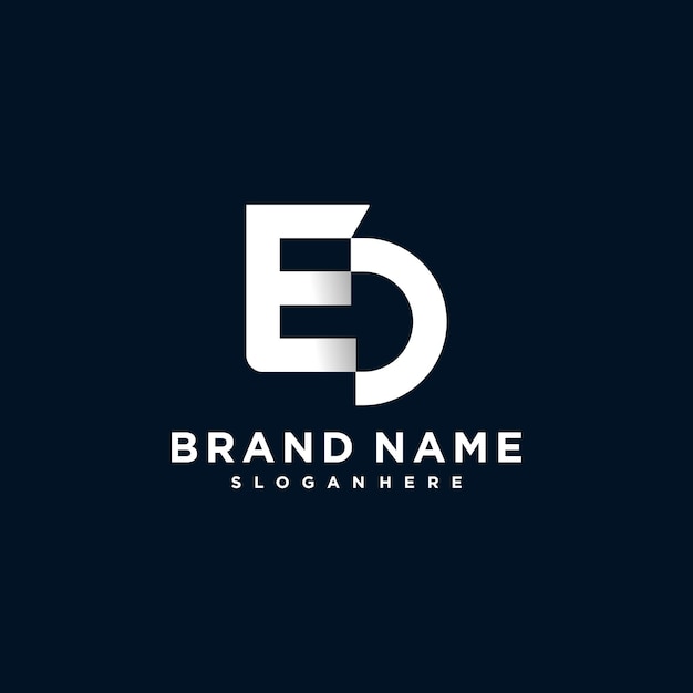 Modern letter E combination with creative concept logo design Premuim Vector