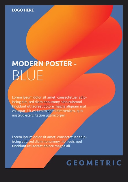 Vector modern posterlue