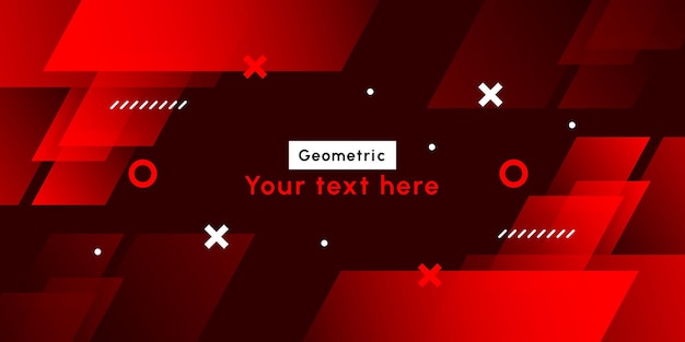 Modern red geometric gradient background