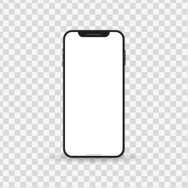Modern smartphone interface with empty screen vector mockup template