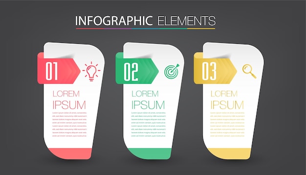 modern text box template infographics banner