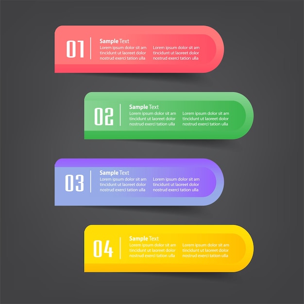 Vector modern text box template, infographics banner