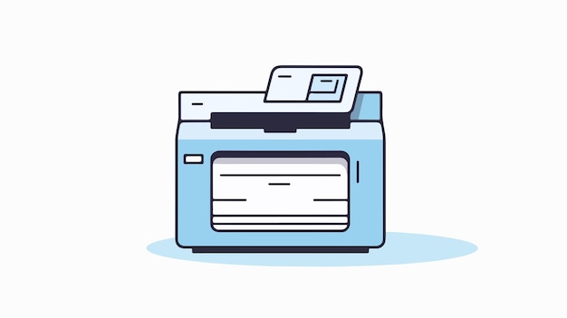 Vector modern thin line style paper copier icon vector isolated