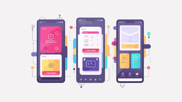 Vector modern uiux smartphone concept design for professionals