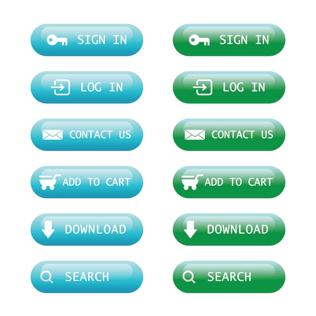 Vector modern and useful web button set of important web button drawing by illustration