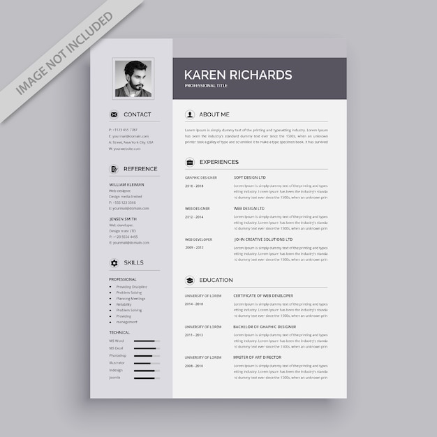 Modern vector resume template