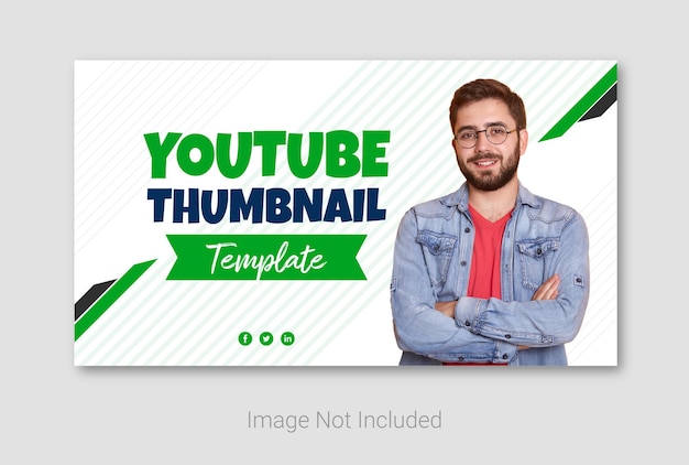 Modern YouTube thumbnail template