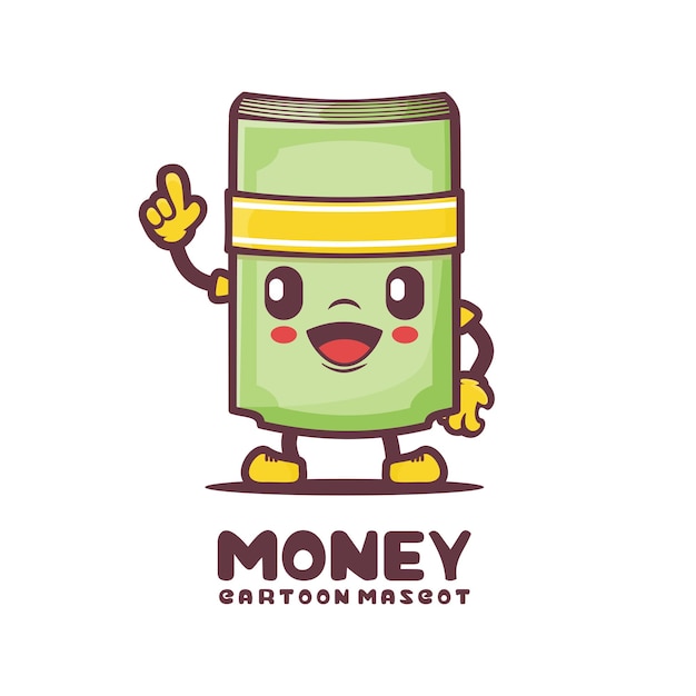 Money cartoon mascot illustration vector