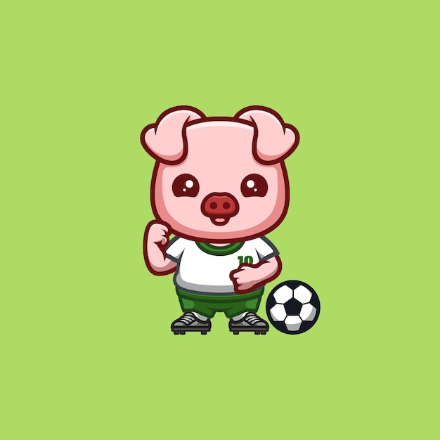 Monkey Football Cute Creative Kawaii Cartoon Mascot Logo