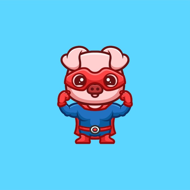 Monkey Super Hero Cute Creative Kawaii Cartoon Mascot Logo