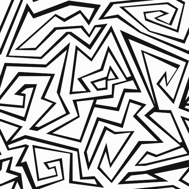 Monochrome aztec seamless pattern