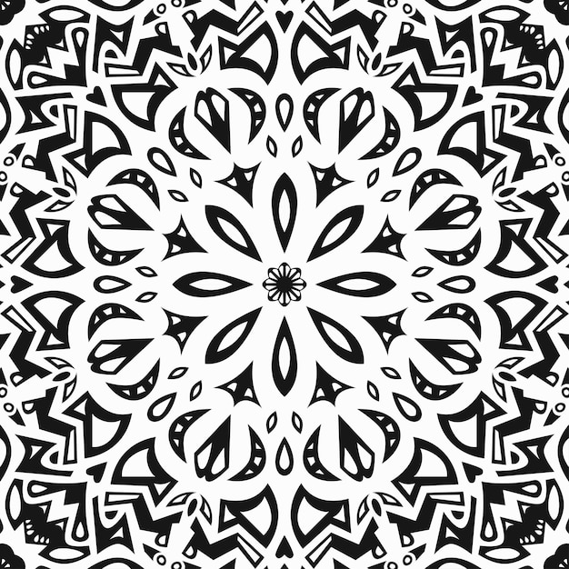 Monochrome retro seamless pattern